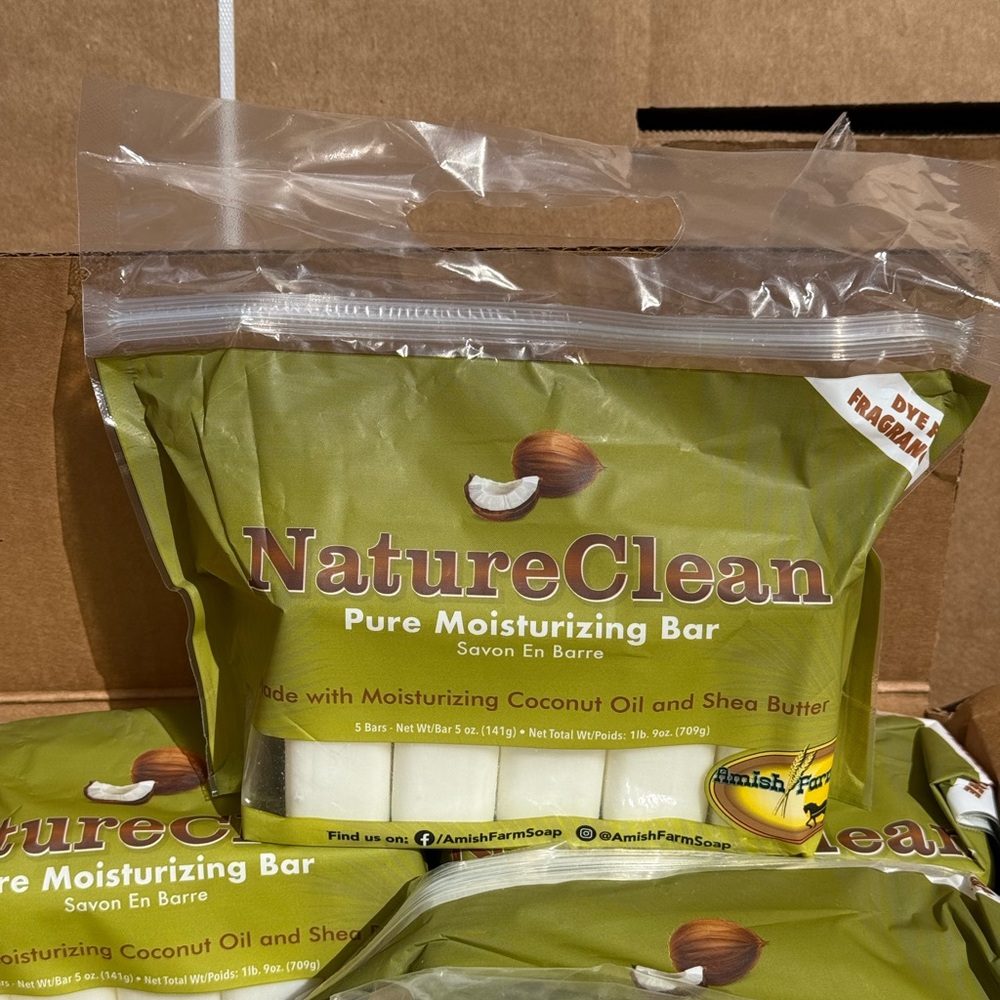 Amish Farms Fragrance Free Bars with Coconut Oil Shea Butter for Sensitive Skin